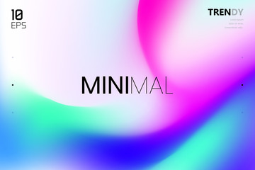 Trendy Fluid Gradient Shape Background. Abstract Watercolor Backdrop. Color Flow Design