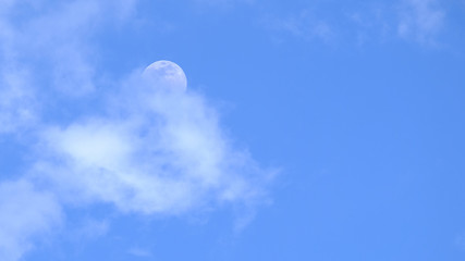 clouds in the blue sky background.