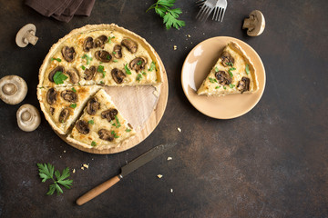 Mushroom Quiche Pie