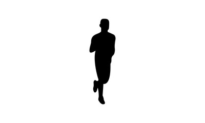 Fototapeta na wymiar Silhouettes of Running Man, Athletics