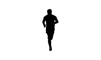 Silhouettes of Running Man, Athletics