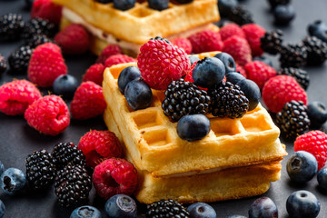 waffles with berries