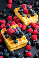 waffles with berries