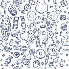 Colorful candies seamless pattern