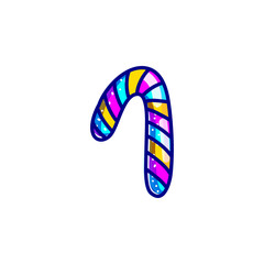 Carnival candy cane font