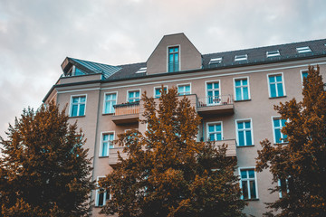 apartment building in the heart of berlin on a cloudy day