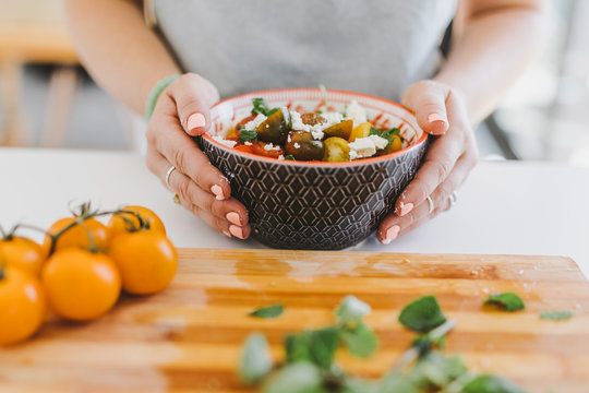 close up of prepared vegetables in bowl - Powered by Adobe