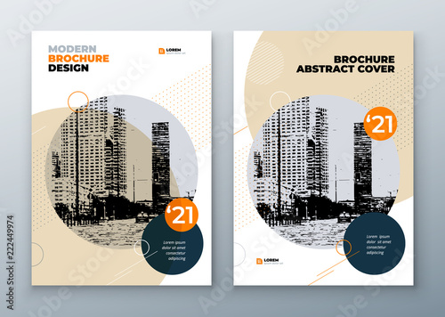 Download Brochure Template Layout Design Corporate Business Annual Report Catalog Magazine Brochure Flyer Mockup Creative Modern Bright Concept In Memphis Style Wall Mural Great Bergens