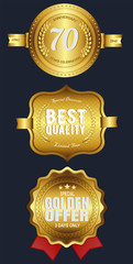 Golden metal best choice premium quality badges  