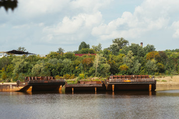 barges on the river
