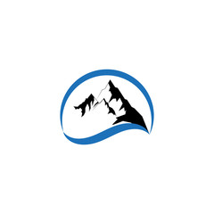 Simple moutain icon, logo vector design element