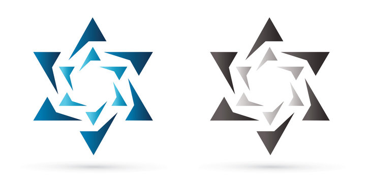 Israel star, modern star, luxury graphic vector.