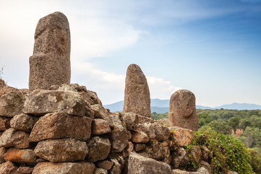 Prehistoric stone statues in Filitosa