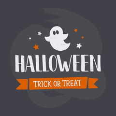 Happy Halloween hand lettering card