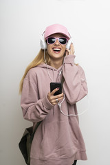 girl listening music