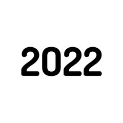2022 number icon. Happy New Year