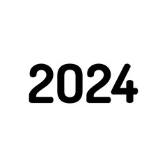 2024 number icon. Happy New Year