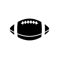 American Football logo. Simple rugby ball icon