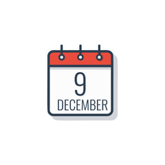 Calendar day icon isolated on white background. Vector illustration.