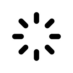 Loading or wait icon. Black on white background