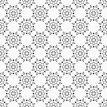 Oriental eight pointed stars seamless pattern.