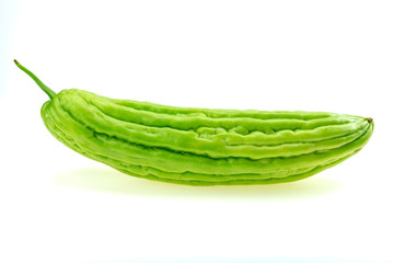 Bitter melon , Bitter gourd on white background