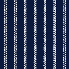Abstract indigo shibori seamless vector pattern with ikat print