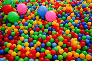 Small balls of different colors on the Playground.