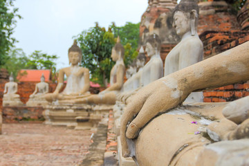 Fototapeta na wymiar Ancient Buddha in Thailand.