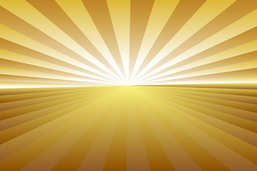 Abstract sunburst pattern, golden light, gradient brown and yellow colored rays. Vector illustration, EPS10. Geometric pattern. Use as background, backdrop, image montage, mock up template, etc.