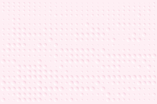 Abstract bumpy surface texture of gradient pink round dots, pastel color. Vector illustration, EPS10. Can be used as background, backdrop, montage in graphic design, book cover, flyer, brochure, etc.