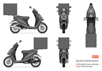 Realistic motorbike vector illustration