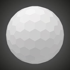 small hexagons forming a sphere. 3d style vector illustration.
