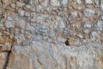 Wall made of natural stone