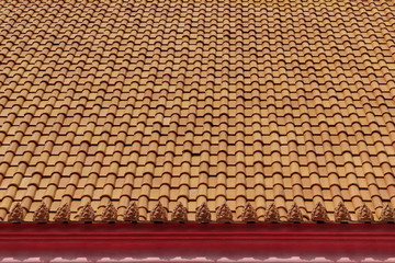 Clay roof tiles used with temples.