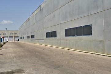 Exterior industrial warehouse