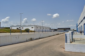 Exterior industrial warehouse