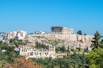 Fototapeta na wymiar View of the Acropolis of Athens. Greece.