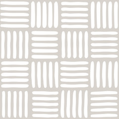 Seamless vector abstract pattern with hand drawn squares including strips and columns as background or texture