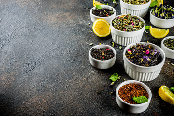 Assortment of various dry tea