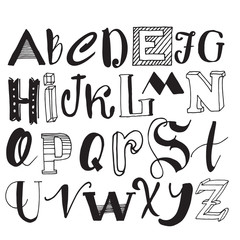 Vector hand drawn funky decorative font for your design. Brush ink inscription for photo overlays, typography greeting card or t-shirt print, flyer, poster design, home decor and for web.