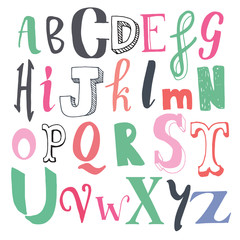 Vector hand drawn funky decorative font for your design. Brush ink inscription for photo overlays, typography greeting card or t-shirt print, flyer, poster design, home decor and for web.
