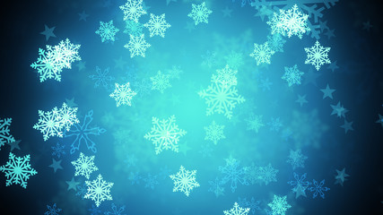 Fototapeta na wymiar Background of Christmas Snowflakes which can be useful for Christmas,Holidays and New Year designs and presentation