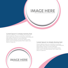 Flyer and brochure Wave Vector template abstract background Waves line