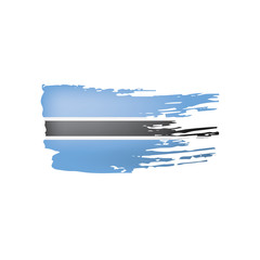 Botswana flag, vector illustration on a white background