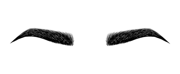 Fotobehang eyebrow perfectly shaped. permanent make-up and tattooing. Cosmetic for eyebrows. © Kyrylenko