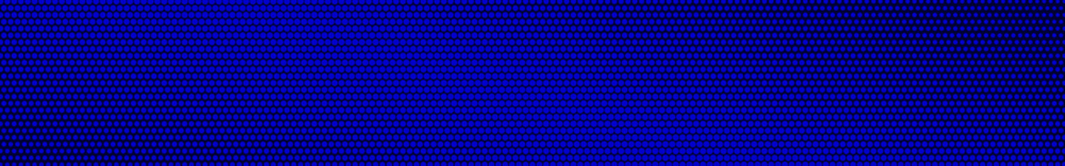 Abstract halftone gradient horizontal banner in blue colors