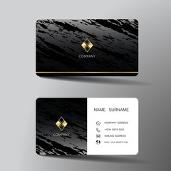 Business card design. Inspired by lines pattern. ฺBlack and white colors. on the gray background.
