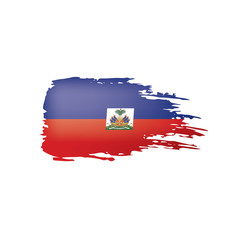 Haiti flag, vector illustration on a white background