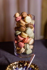 Colorful Macarons in a Glass Jar